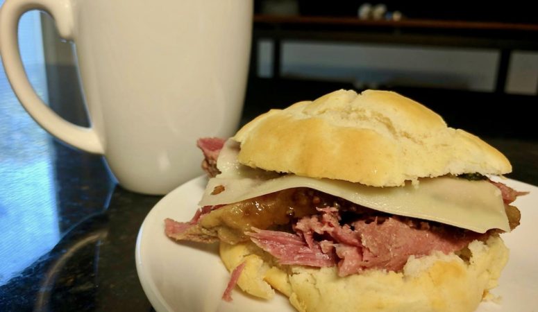 Country Brisket on a Biscuit